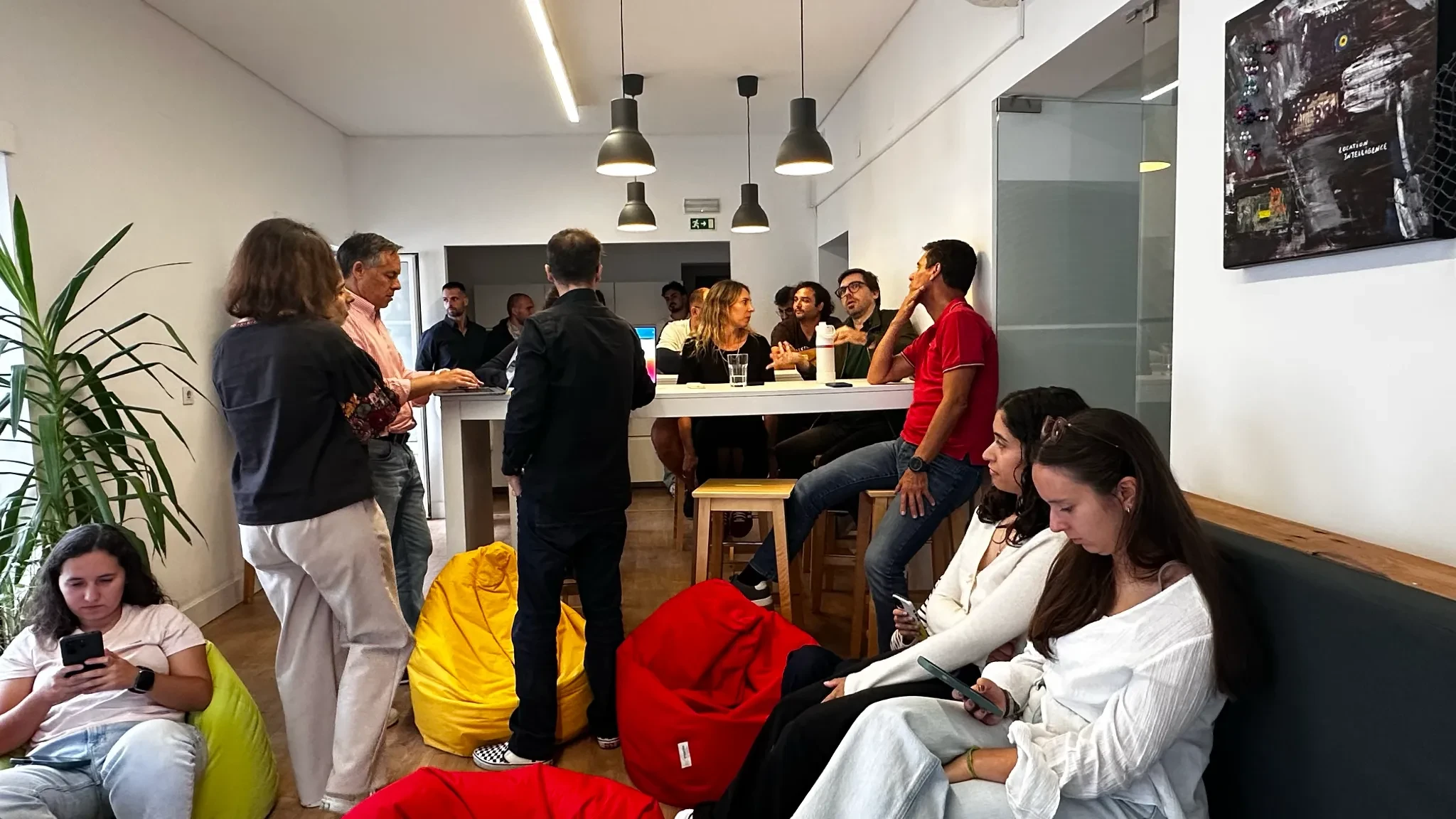 Map interface showing a circular cricket stadium at Utilita Bowl, West End, with project layers displayed in a left sidebar and operational markers placed around the venue.